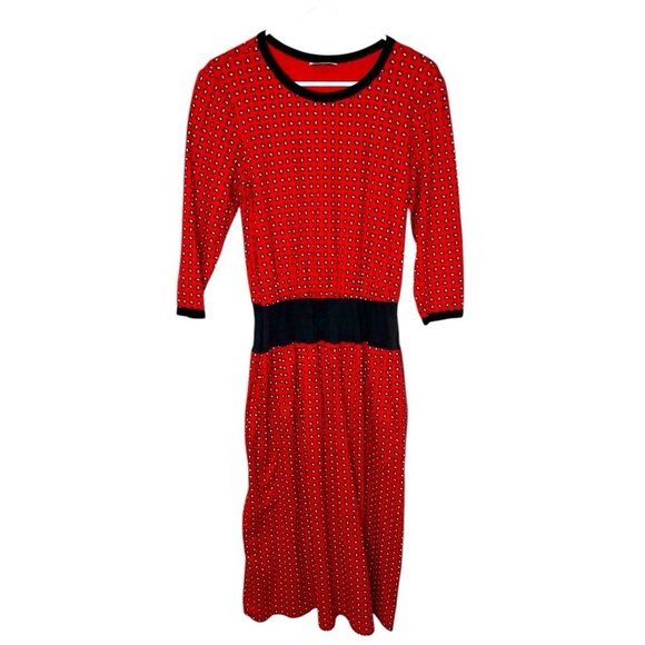 Vintage Lanz Abstract Cinched Waist Dress - Picture 1 of 4